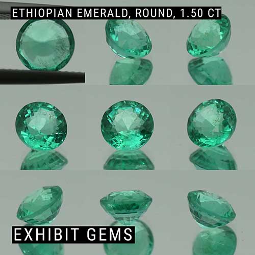 Faceted Ethiopian emerald Shakiso deposit